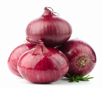 Red Onions with white background