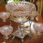 Epergne : A large table centerpiece with branching holders for Fruit, Sweets or Flowers.