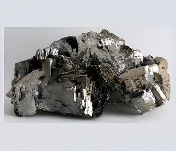 Arsenic A small piece of silver and black Arsenic rock.