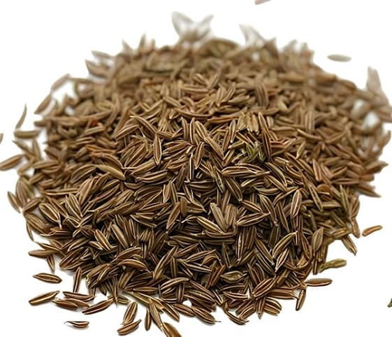 Cumin Seeds Cumin seeds displayed on a clean white background