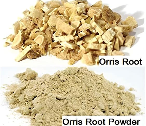 Orris Root A close-up of orris roots with its powder.