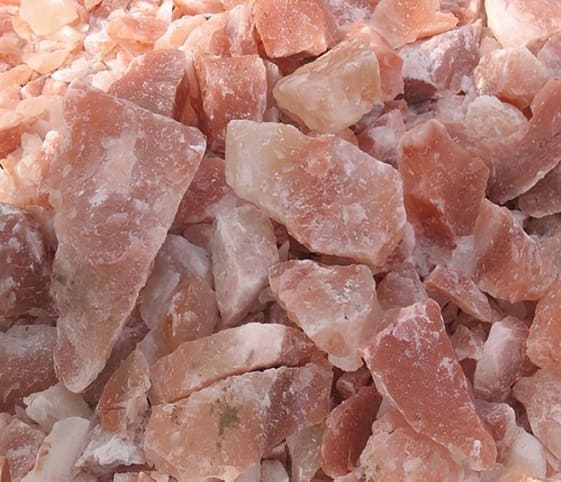 Rock Salt (Red) A collection of lumps of red rock salt.