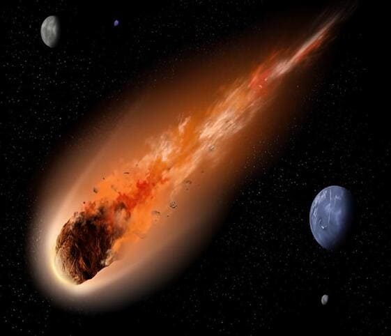 Meteor A Meteor floats in space, surrounded by distant planets.